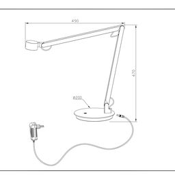 Светильник настольный JY T-049, красный, T-0499A-RD-WW