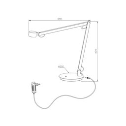 Светильник настольный JY T-049, красный, T-0499A-RD-WW