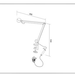 Светильник настольный JY T-049, красный, T-0499B-RD-WW