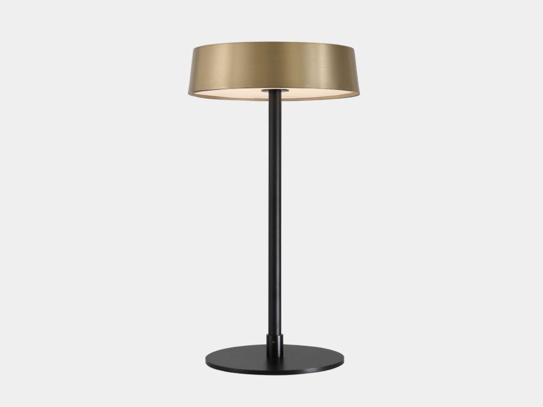 Настольный светильник с круглым плафоном, медный цвет