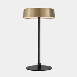 Настольный светильник с круглым плафоном, медный цвет