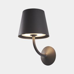 Настенный уличный светильник темно-серый, вид спереди