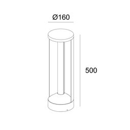 Светильник светодиодный белый, 12Вт, IP65, Теплый (3000К), FL-1491-500-12-WH-WW