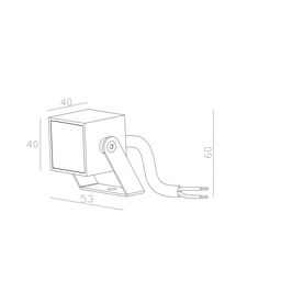 Светильник светодиодный, 1Вт, IP65, Теплый (3000К), FL-1801-1-GR-WW