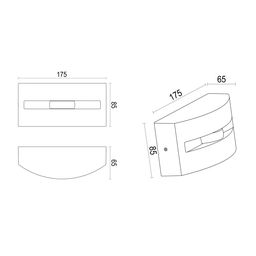 Светильник светодиодный, 3Вт, IP65, Теплый (3000К), W-1961-3-GR-WW