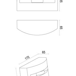 Светильник светодиодный, 3Вт, IP65, Теплый (3000К), W-1961-3-GR-WW