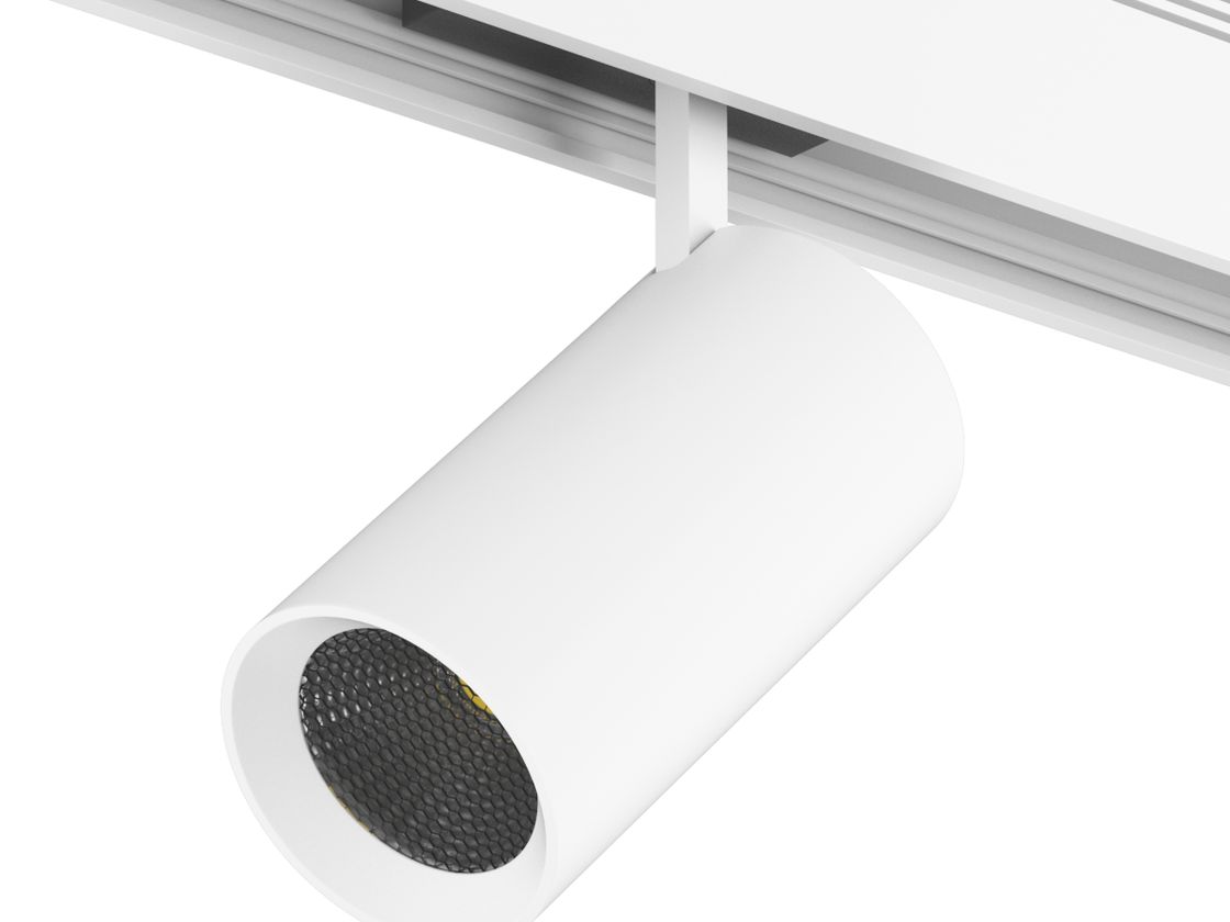 Белый трековый светильник SY с сотовой решёткой