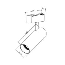 Светильник для низковольтного трека SY белый 20Вт, SY-601202-WH-20-WW