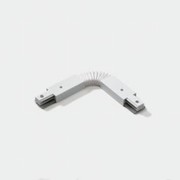 Гибкий коннектор для однофазного трека, белый, угол