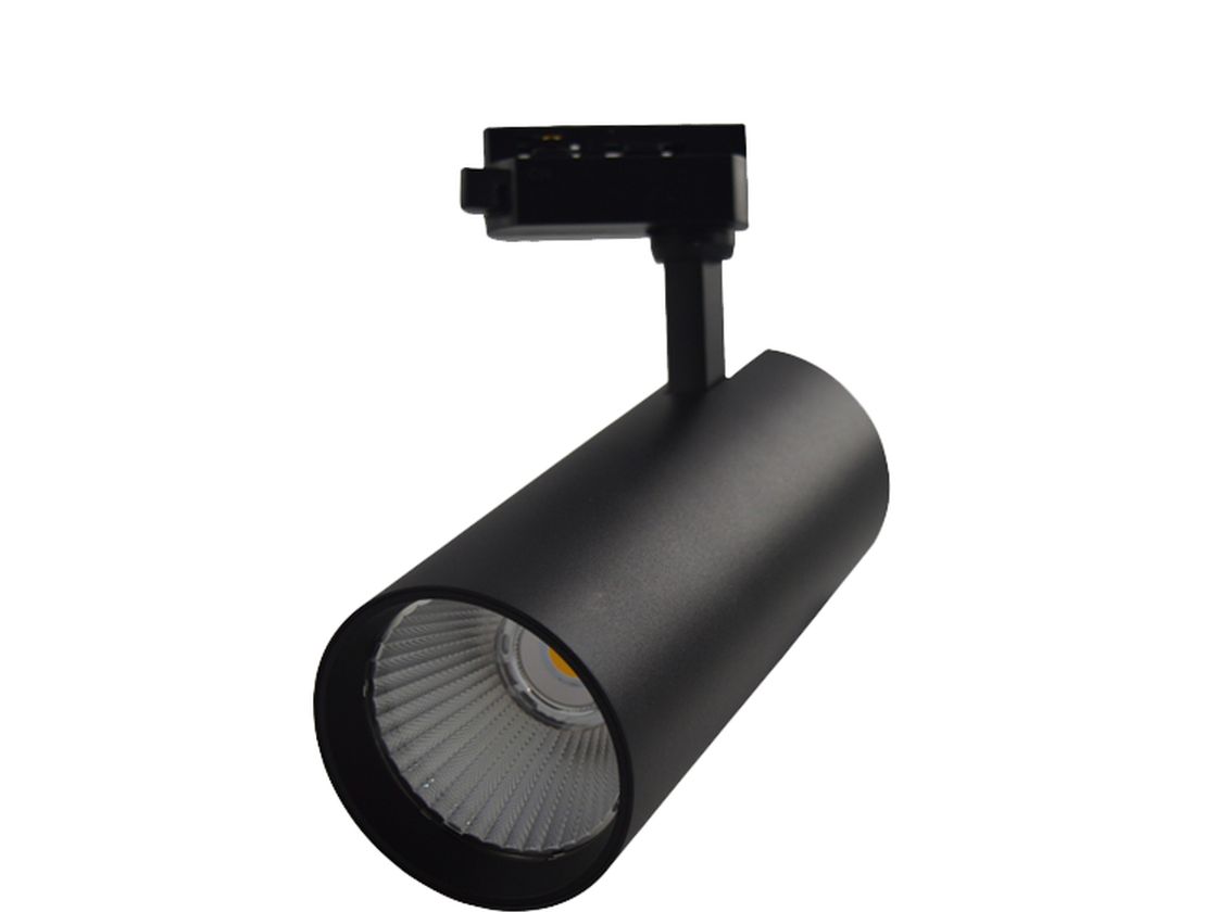 Черный трековый спот TL3P, вид под углом