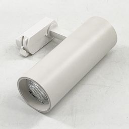 Белый трековый спот цилиндрический, общий вид сбоку