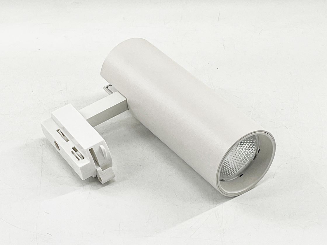 Трековый спот белый с адаптером, общий вид