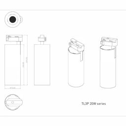 Спот для трековыx систем серия TL3P, Черный, 20Вт, 4000K, TL3P-BL-20-NW