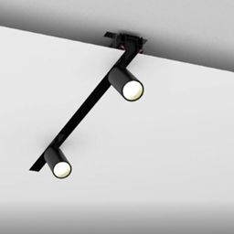 Встроенный черный трек SY с цилиндрическими светильниками