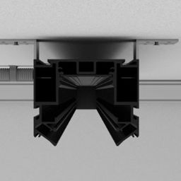 Сечение черного трека SY, вид снизу в потолке