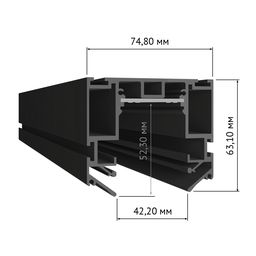 Габаритный чертеж профиля трека SY с размерами