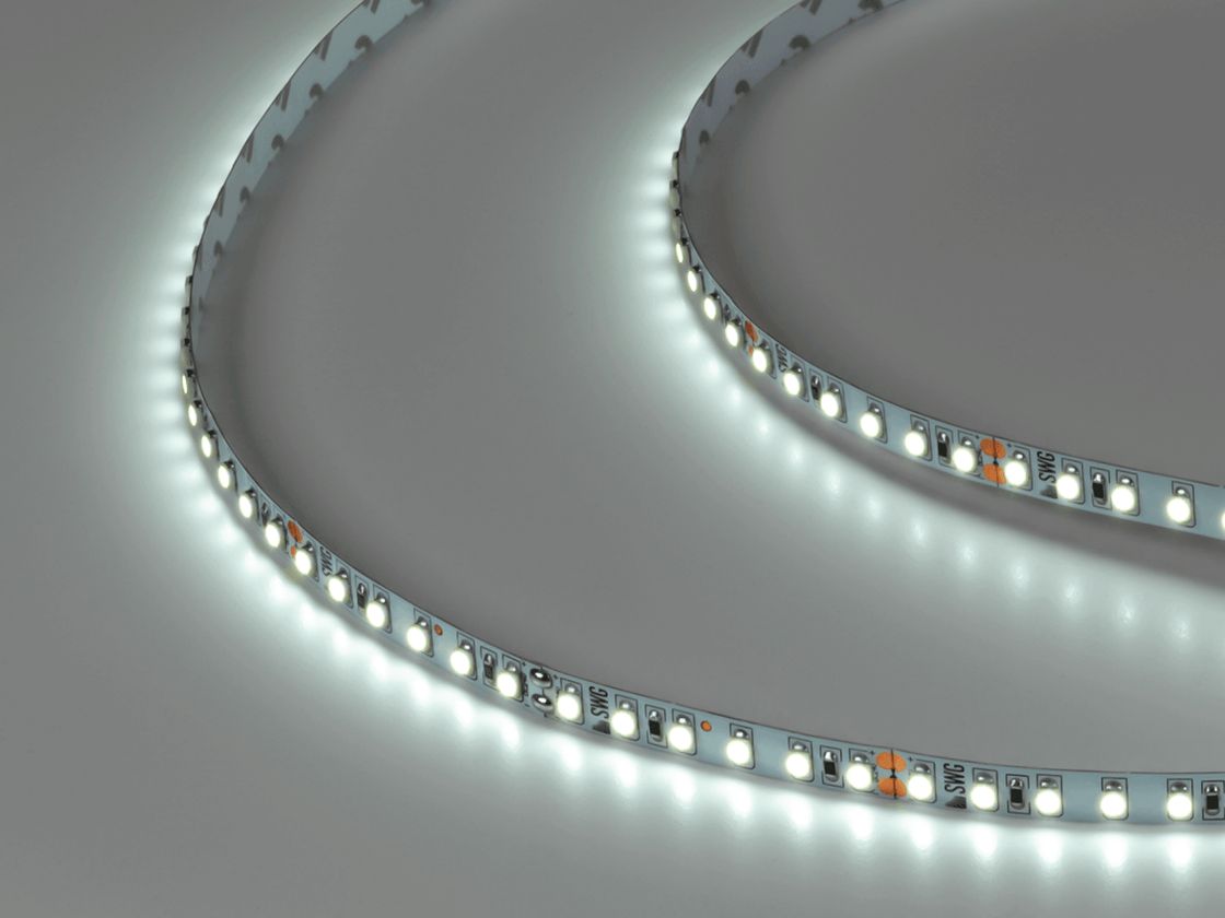 Светодиодная лента  3528, 120 LED/м, 9,6 Вт/м, 24В , IP20, Цвет: Холодный белый, SWG3120-24-9.6-W-M