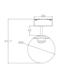 Светильник подвесной для трека SY бронза, 10 Вт, теплый белый, SY-601261-BZ-10-WW