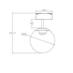 Светильник подвесной для трека SY бронза, 10 Вт, теплый белый, SY-601261-BZ-10-WW