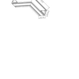 Угловой коннектор для накладного трека настенно-потолочный для серии SY ,Белый , SY-601902-CN-WH