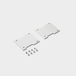 Две белые заглушки для трека SY и крепёж