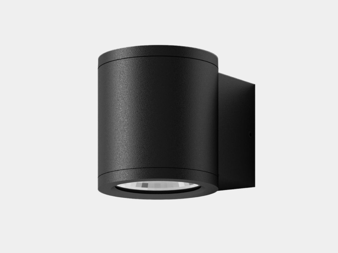 Настенный уличный светильник цилиндрический, темно-серый корпус