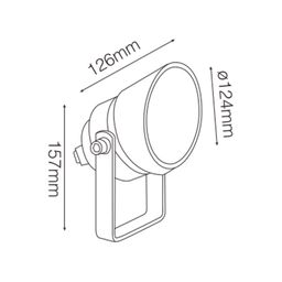 Чертёж светильника PORL-8302013F-DN с размерами корпуса