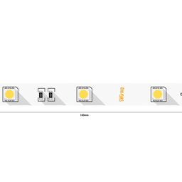 Светодиодная лента 5050, 30 LED/м, 7,2 Вт/м, 12В , IP20, Цвет: Теплый белый, SWG530-12-7.2-WW-M