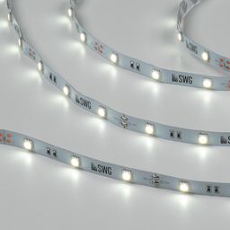 Светодиодная лента SWG SMD5050 в работе, холодное белое свечение