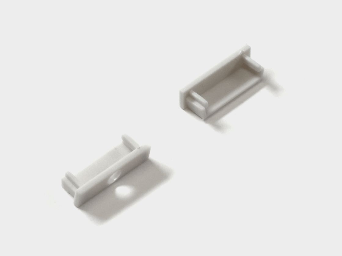 Две белые торцевые заглушки для профиля RC-3006
