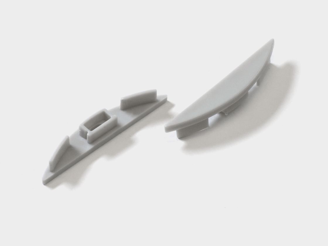 Белые заглушки для профиля ARC-608FL, две штуки