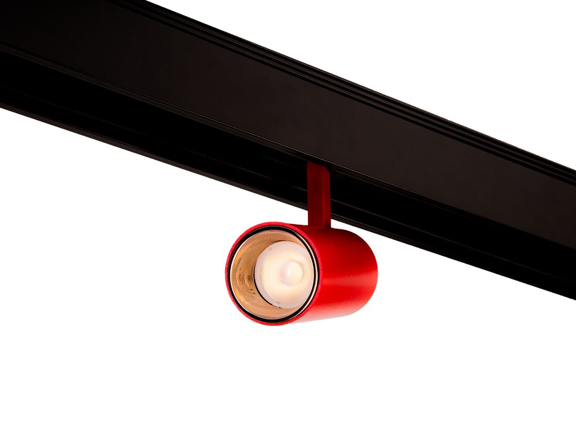 Трековый светильник SY красный, вид сбоку