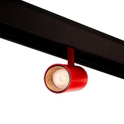 Трековый светильник SY красный, вид сбоку