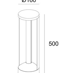 Светильник уличный FL-1262, FL-1491-500-12-WH-WW