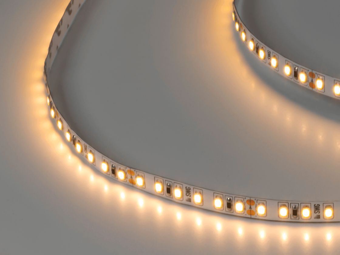 Светодиодная лента 2835, 120 LED/м, 9,6 Вт/м, 24В , IP20, 3M, Цвет: Теплый белый, SWG2120-24-9.6-WW-M