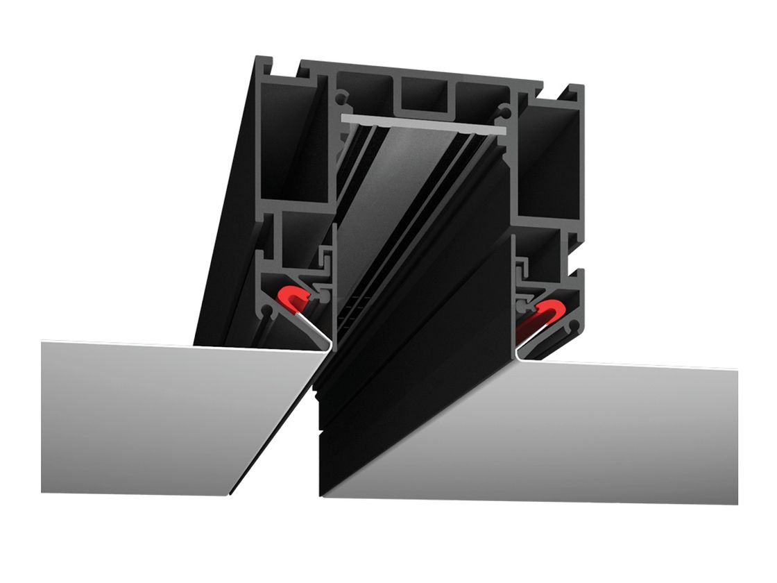 Встраиваемый трек SY, профиль в разрезе, защёлки