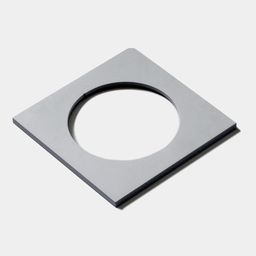 Квадратная белая алюминиевая рамка MINI COMBO, вид под углом