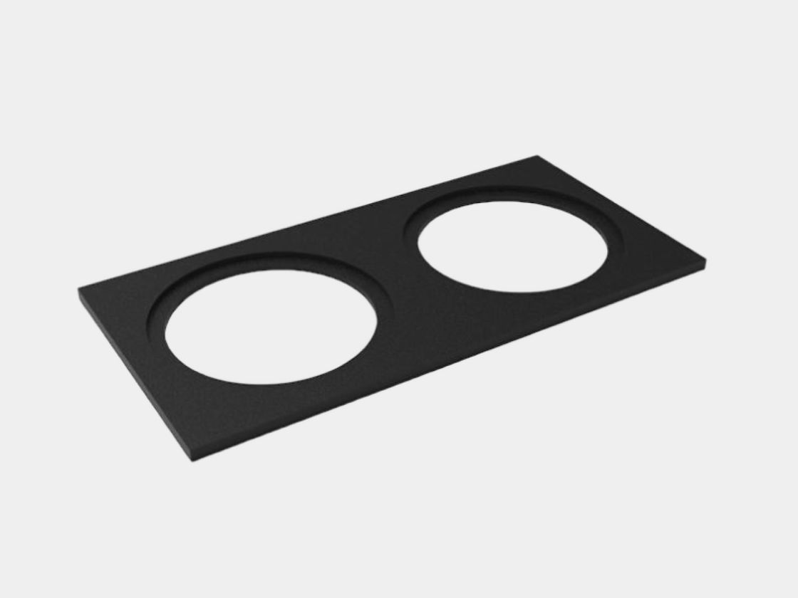 Двойная внешняя рамка MINI COMBO черная, вид под углом