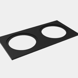 Двойная внешняя рамка MINI COMBO черная, вид под углом