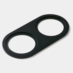 Черная двойная круглая рамка MINI COMBO, вид сверху