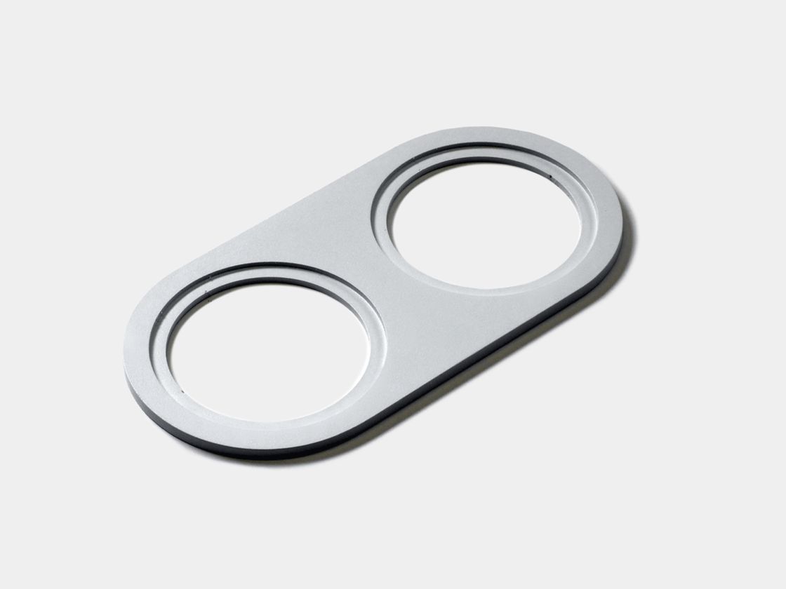 Двойная круглая рамка MINI COMBO белая, вид сверху