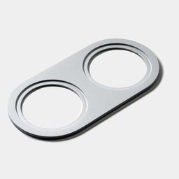 Двойная круглая рамка MINI COMBO белая, вид сверху