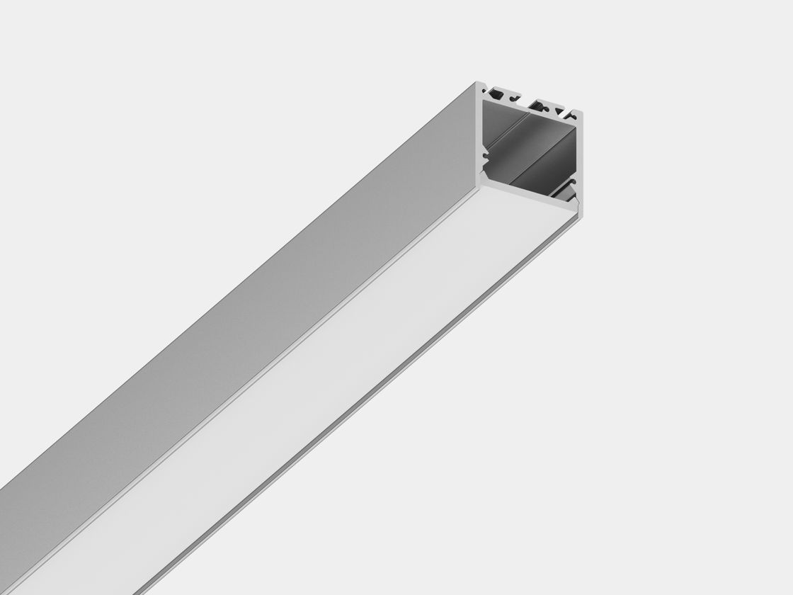 Алюминиевый профиль LS3535 серебро, торец и экран