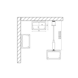 Чертёж профиля LS 4932 с подвесным монтажом