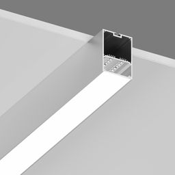 Профиль с экраном в потолочном углу, пример монтажа