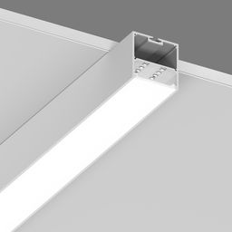 Пример накладного монтажа профиля с экраном на потолке