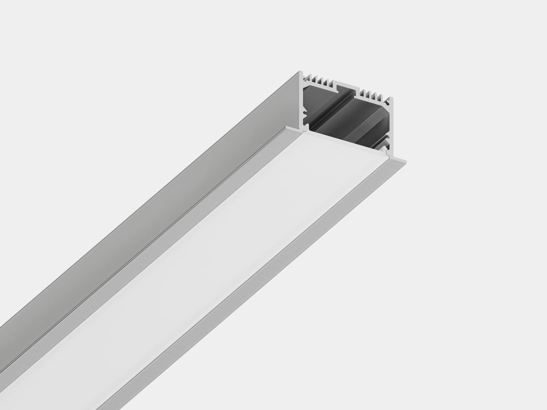 Алюминиевый профиль LE 6332 с экраном, вид под углом