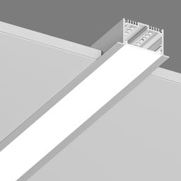 Встраиваемый профиль с экраном, пример установки в плоскость