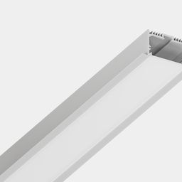 Профиль LE 6332 белый с установленным экраном