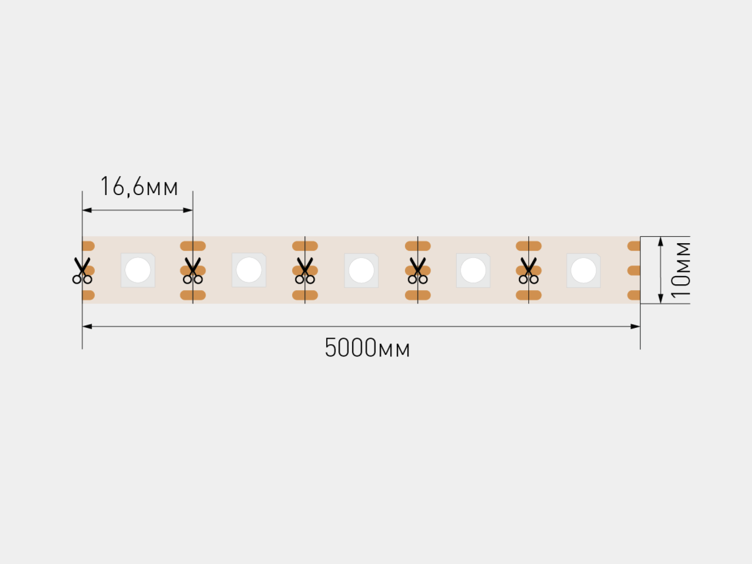 Светодиодная лента SPI, 5050, 60 LED/м, 9 Вт/м, 12В , IP20, Цвет: RGB SWG PRO SWG5PT60-12-9-WS2815RGB SWG5PT60-12-9-WS2815RGB